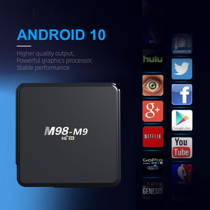 M98-M9 Quad-core ARM Cortex-A53 WiFi Bluetooth 4K HD Android TV Box, RAM:2GB+8GB(UK Plug) - Allwinner H3 by PMC Jewellery | Online Shopping South Africa | PMC Jewellery | Buy Now Pay Later Mobicred