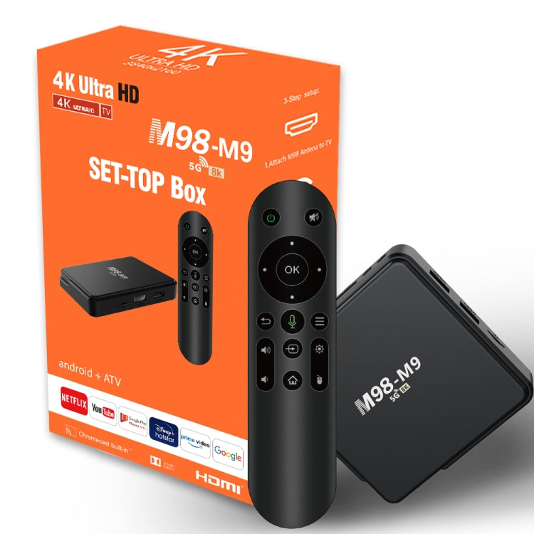 M98-M9 Quad-core ARM Cortex-A53 WiFi Bluetooth 4K HD Android TV Box, RAM:2GB+8GB(AU Plug) - Allwinner H3 by PMC TechLife | Online Shopping South Africa | PMC TechLife | Buy Now Pay Later Mobicred