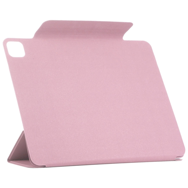 For iPad Pro 13 2024 Double-sided Clip Fixed Buckle Magnetic PU Leather Smart Tablet Case(Light Pink) - iPad Pro 13 2024 Cases by PMC Jewellery | Online Shopping South Africa | PMC Jewellery | Buy Now Pay Later Mobicred