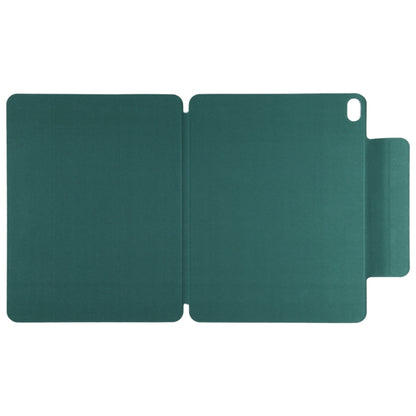 For iPad Air 13 2024 Double-sided Clip Fixed Buckle Magnetic PU Leather Smart Tablet Case(Dark Green) - iPad Air 13 2024 Cases by PMC Jewellery | Online Shopping South Africa | PMC Jewellery | Buy Now Pay Later Mobicred
