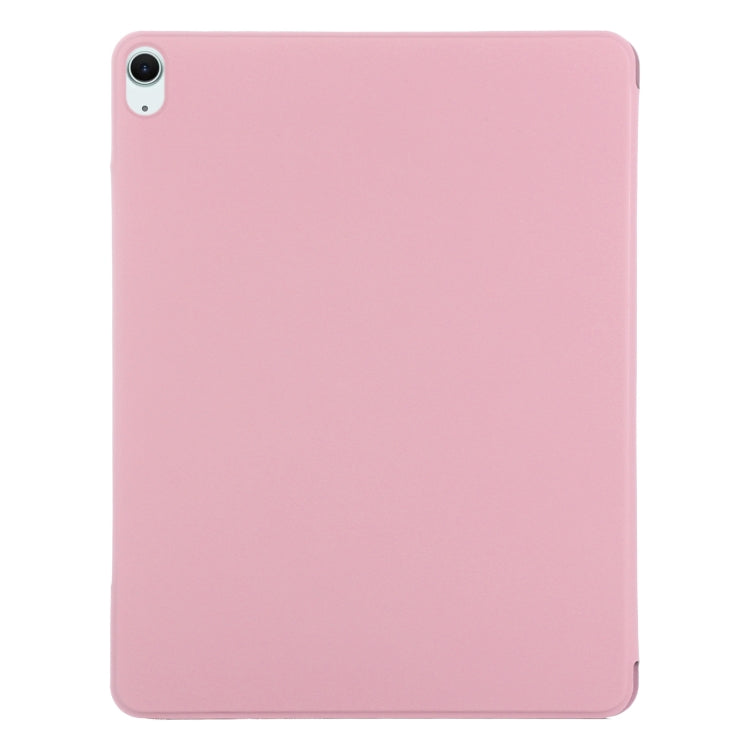 For iPad Air 13 2024 Double-sided Clip Fixed Buckle Magnetic PU Leather Smart Tablet Case(Light Pink) - iPad Air 13 2024 Cases by PMC Jewellery | Online Shopping South Africa | PMC Jewellery | Buy Now Pay Later Mobicred