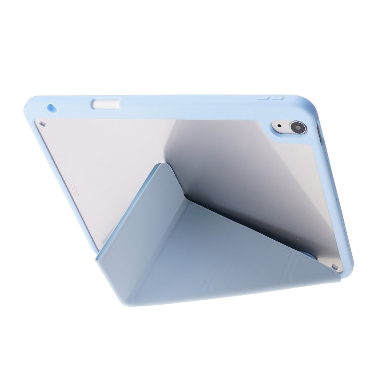 For iPad Air 11 2024 Deformation Transparent Acrylic Leather Tablet Case(Light Blue) - iPad Air 11 2024 Cases by PMC Jewellery | Online Shopping South Africa | PMC Jewellery | Buy Now Pay Later Mobicred