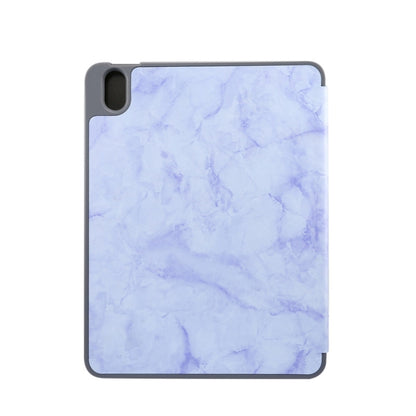 For iPad Air 11 2024 Three-fold Marble Texture Protective Tablet Case with Pen Slot(Purple) - iPad Air 11 2024 Cases by PMC Jewellery | Online Shopping South Africa | PMC Jewellery | Buy Now Pay Later Mobicred