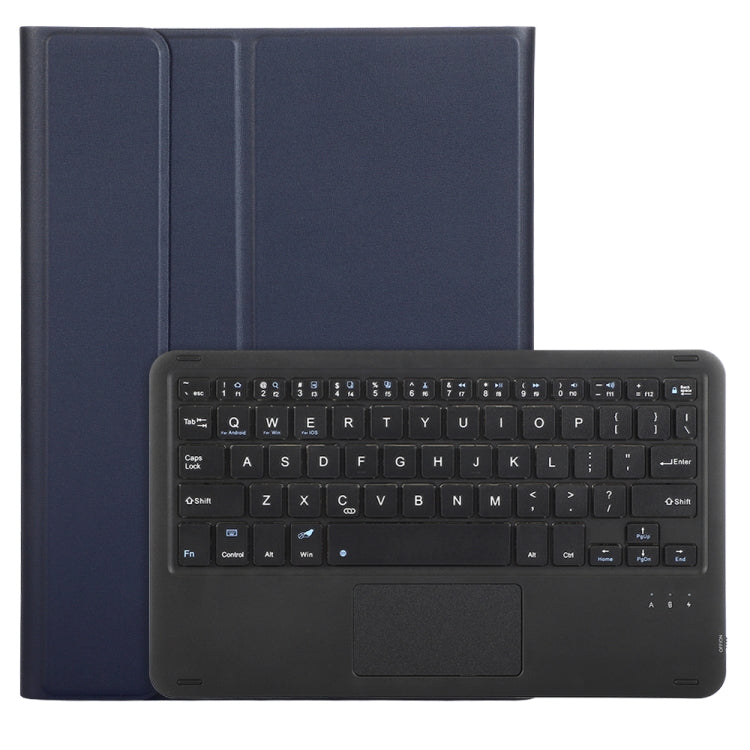 For iPad Pro 11 2024 A13B-A Lambskin Texture Bluetooth Touch Square Keyboard Leather Tablet Case with Pen Slot(Dark Blue) - For iPad Pro by PMC Jewellery | Online Shopping South Africa | PMC Jewellery | Buy Now Pay Later Mobicred