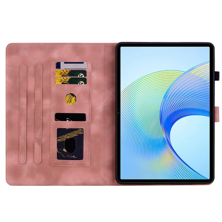 For Honor Pad X8 Pro / X9 2023 Lily Embossed Leather Tablet Case(Pink) - Honor by PMC TechLife | Online Shopping South Africa | PMC TechLife | Buy Now Pay Later Mobicred