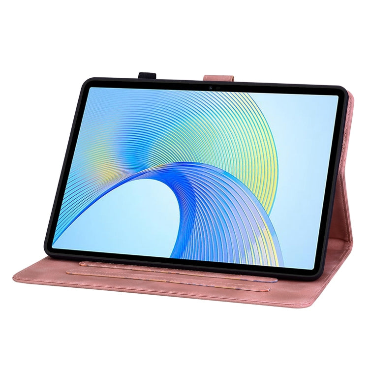 For Honor Pad X8 Pro / X9 2023 Lily Embossed Leather Tablet Case(Pink) - Honor by PMC TechLife | Online Shopping South Africa | PMC TechLife | Buy Now Pay Later Mobicred