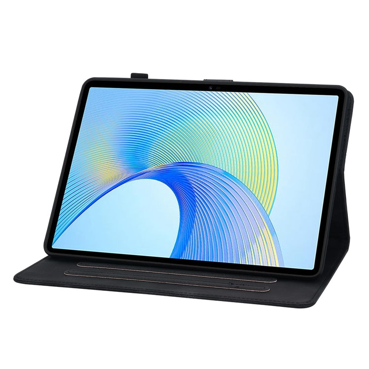For Honor Pad X8 Pro / X9 2023 Lily Embossed Leather Tablet Case(Black) - Honor by PMC TechLife | Online Shopping South Africa | PMC TechLife | Buy Now Pay Later Mobicred