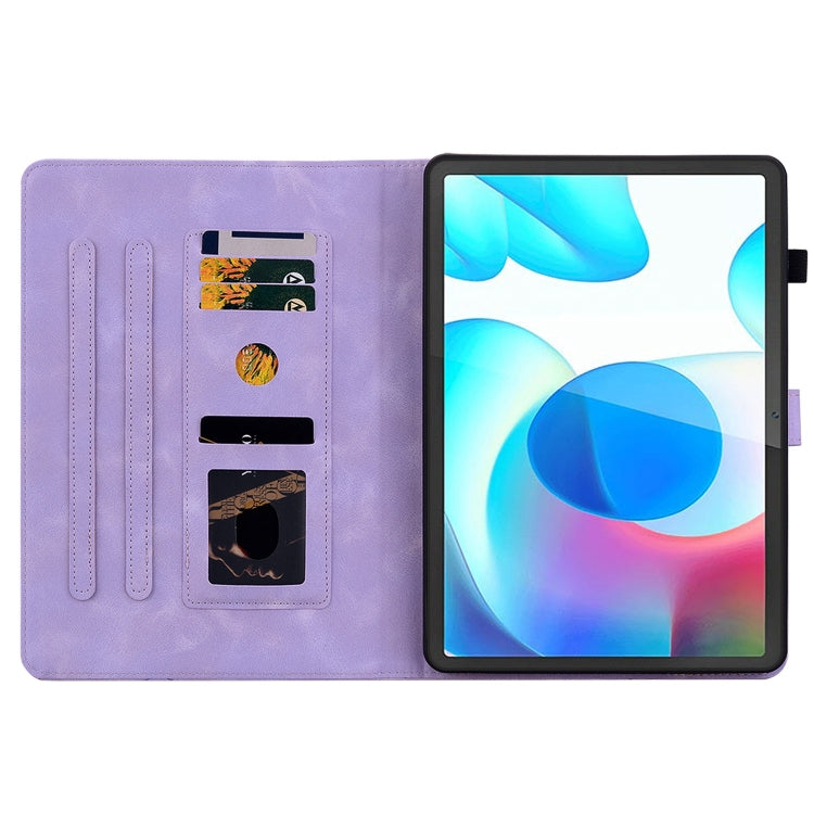 For Realme Pad 10.4 Lily Embossed Leather Tablet Case(Purple) - free shipping - PMC TechLife - Order now!