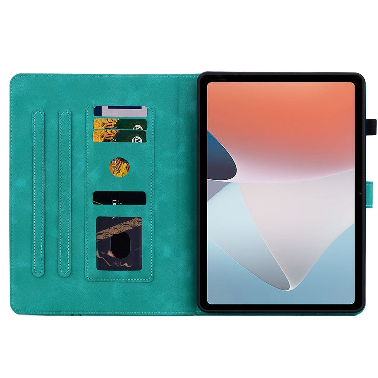 For OPPO Pad Air Lily Embossed Leather Tablet Case(Green) - free shipping - PMC TechLife - Order now!