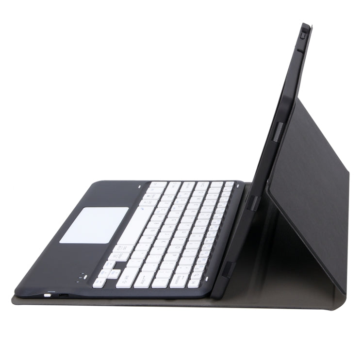 For iPad Pro 13 2024 A14B-A Detachable Ultra-Thin Bluetooth Touch Keyboard Leather Tablet Case with Pen Slot(Black White) - For iPad Pro by PMC Jewellery | Online Shopping South Africa | PMC Jewellery | Buy Now Pay Later Mobicred