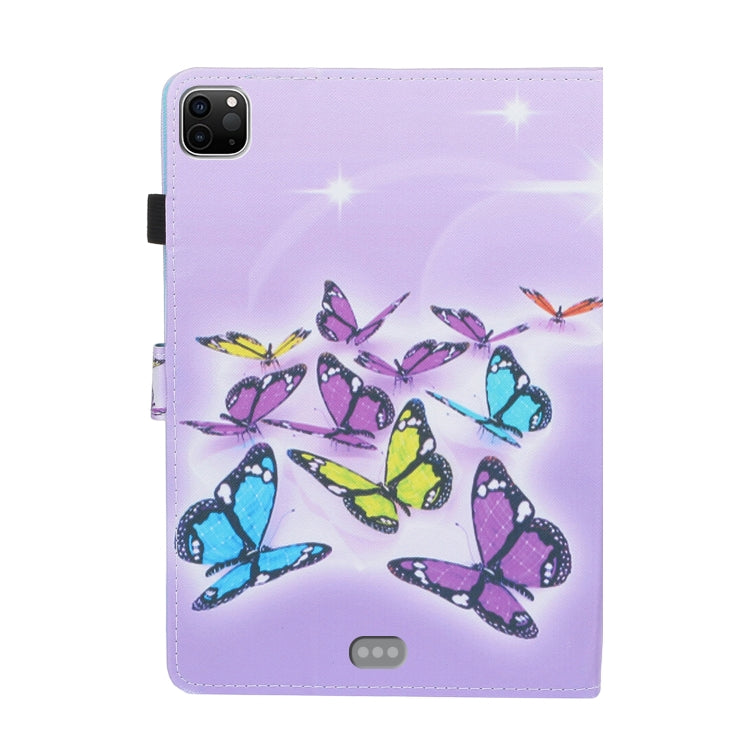 For iPad Pro 11 2024 Coloured Drawing Stitching Smart Leather Tablet Case(Butterflies) - iPad Pro 11 2024 Cases by PMC Jewellery | Online Shopping South Africa | PMC Jewellery | Buy Now Pay Later Mobicred