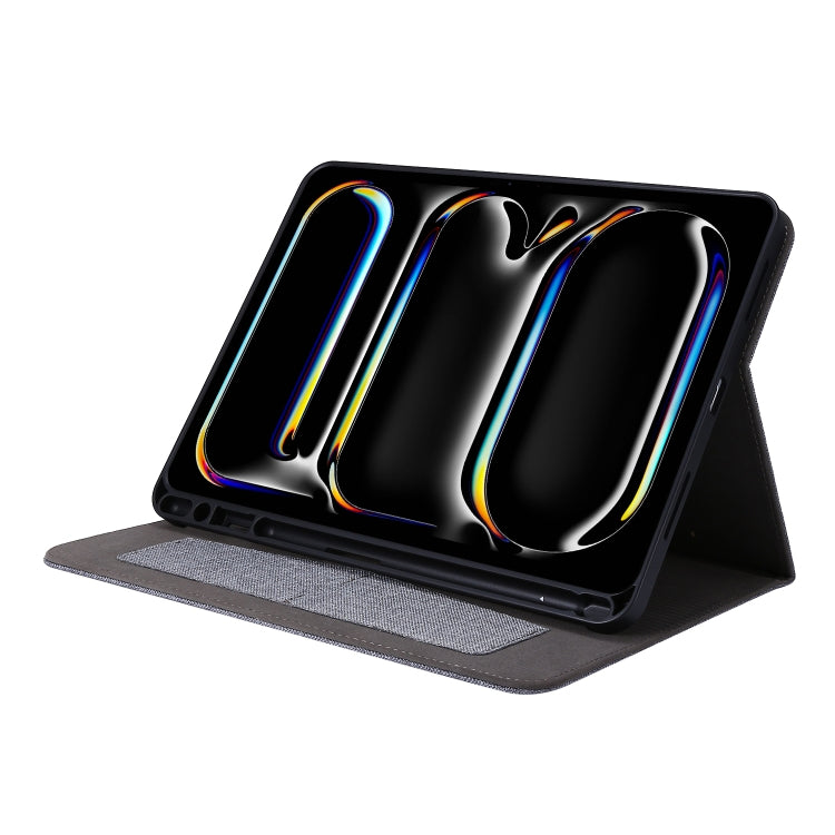 For iPad Pro 13 2024 Fabric Leather Tablet Case(Grey) - iPad Pro 13 2024 Cases by PMC TechLife | Online Shopping South Africa | PMC TechLife | Buy Now Pay Later Mobicred