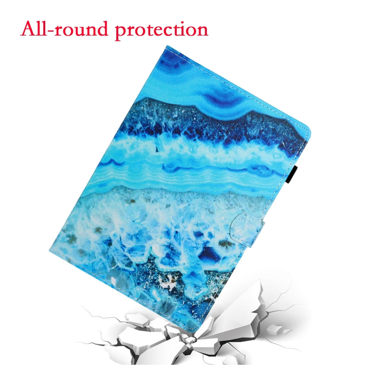 For iPad Pro 11 2024 Coloured Drawing Stitching Smart Leather Tablet Case(Blue Marble) - iPad Pro 11 2024 Cases by PMC TechLife | Online Shopping South Africa | PMC TechLife | Buy Now Pay Later Mobicred