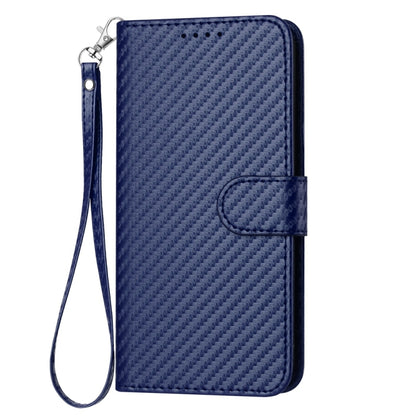 For Xiaomi Redmi K70 / K70 Pro YX0070 Carbon Fiber Buckle Leather Phone Case with Lanyard(Royal Blue) - K70 Cases by PMC Jewellery | Online Shopping South Africa | PMC Jewellery | Buy Now Pay Later Mobicred