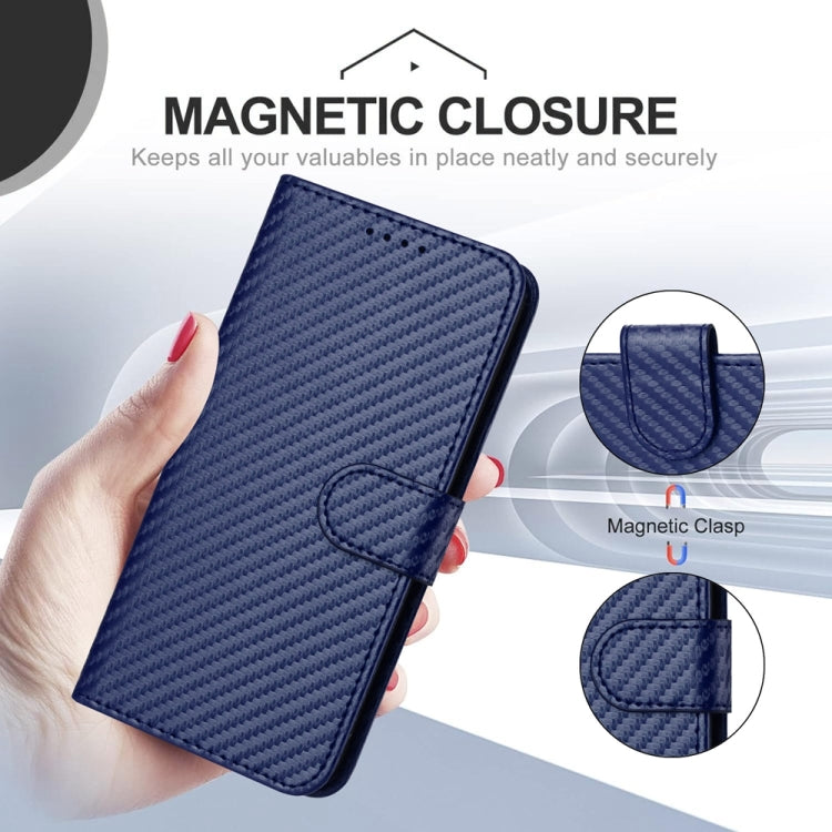 For Xiaomi Redmi K70 / K70 Pro YX0070 Carbon Fiber Buckle Leather Phone Case with Lanyard(Royal Blue) - K70 Cases by PMC Jewellery | Online Shopping South Africa | PMC Jewellery | Buy Now Pay Later Mobicred