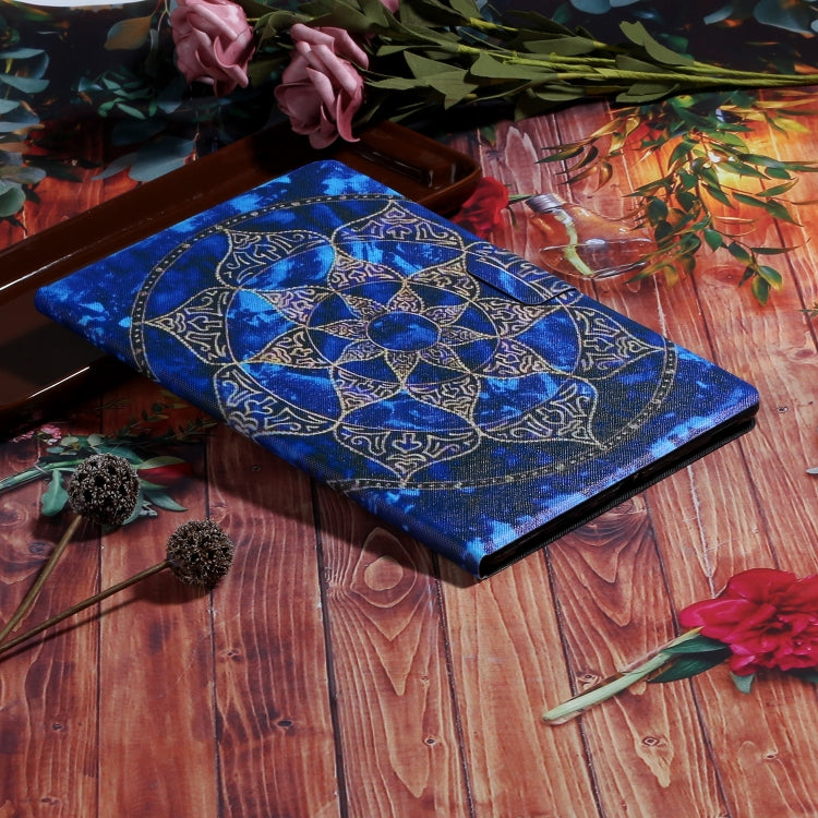 For iPad Pro 11 2024 Voltage Coloured Drawing Smart Leather Tablet Case(Blue Mandala) - iPad Pro 11 2024 Cases by PMC TechLife | Online Shopping South Africa | PMC TechLife | Buy Now Pay Later Mobicred