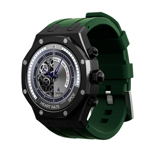 WS-18 1.43 inch IP67 Sport Smart Watch, Support Bluetooth Call / Sleep / Blood Oxygen / Heart Rate / Blood Pressure Health Monitor(Black+Green) - Smart Watches by PMC Jewellery | Online Shopping South Africa | PMC Jewellery | Buy Now Pay Later Mobicred