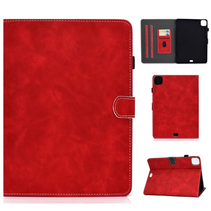 For iPad Pro 11 2024 Cowhide Texture Tablet Leather Smart Case(Red) - iPad Pro 11 2024 Cases by PMC Jewellery | Online Shopping South Africa | PMC Jewellery | Buy Now Pay Later Mobicred