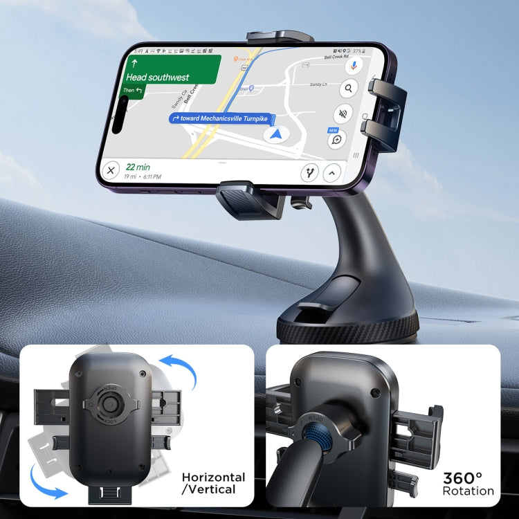 JOYROOM JR-OK6 Car Windshield Phone Holder(Black) - free shipping - PMC TechLife - Order now!