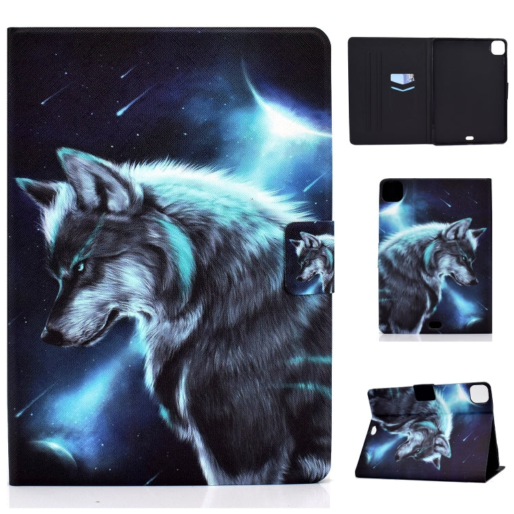 For iPad Pro 11 2024 Colored Drawing Smart Leather Tablet Case(Wolf) - iPad Pro 11 2024 Cases by PMC Jewellery | Online Shopping South Africa | PMC Jewellery | Buy Now Pay Later Mobicred