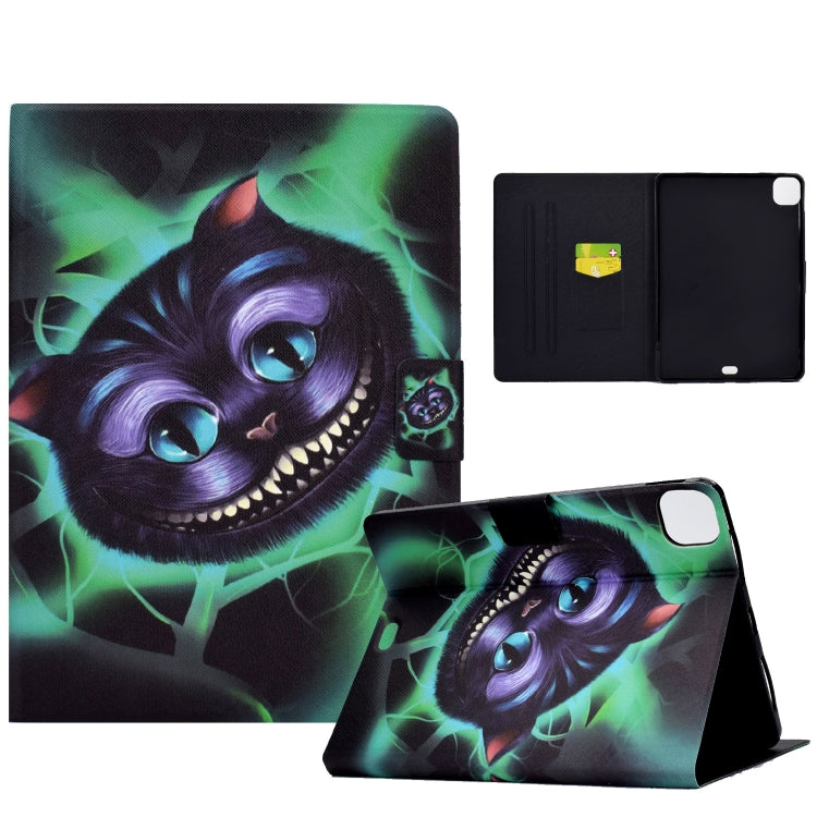 For iPad Pro 11 2024 Colored Drawing Smart Leather Tablet Case(Big Headed Cat) - iPad Pro 11 2024 Cases by PMC Jewellery | Online Shopping South Africa | PMC Jewellery | Buy Now Pay Later Mobicred