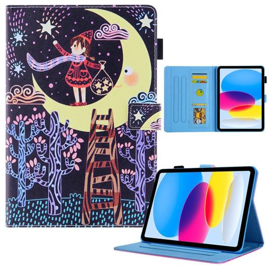 For iPad Pro 11 2024 Colored Drawing Leather Smart Tablet Case(Catch Stars Girl) - iPad Pro 11 2024 Cases by PMC Jewellery | Online Shopping South Africa | PMC Jewellery | Buy Now Pay Later Mobicred