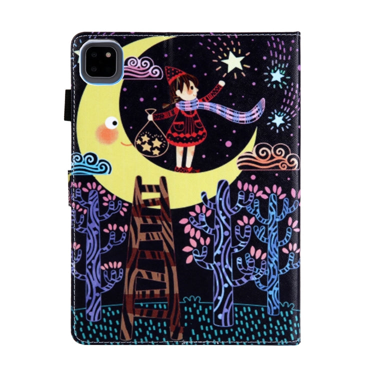 For iPad Pro 11 2024 Colored Drawing Leather Smart Tablet Case(Catch Stars Girl) - iPad Pro 11 2024 Cases by PMC TechLife | Online Shopping South Africa | PMC TechLife | Buy Now Pay Later Mobicred