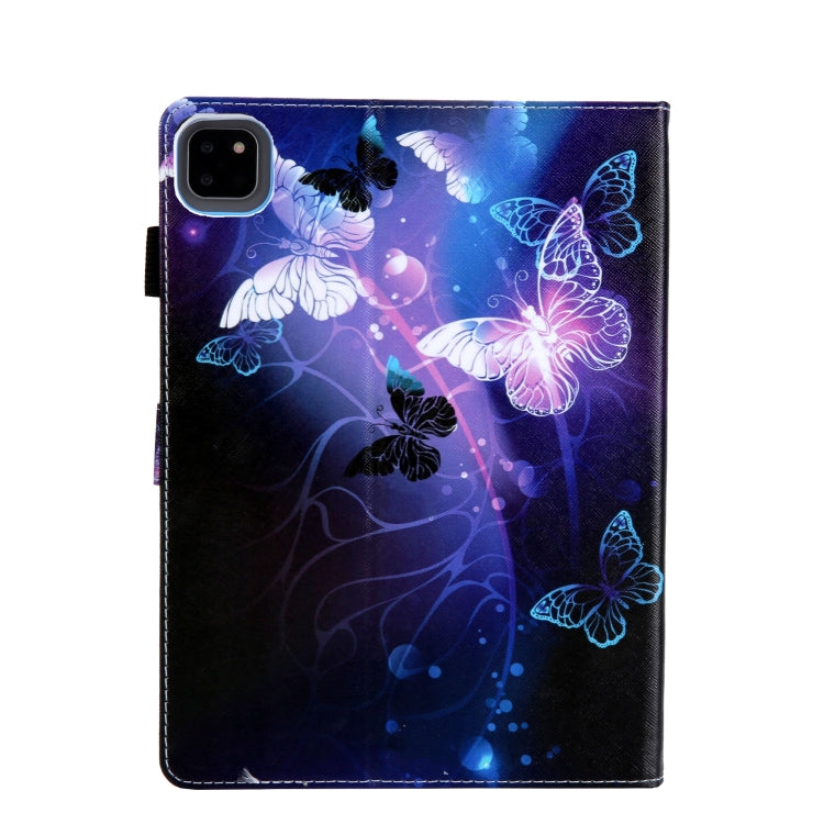 For iPad Pro 11 2024 Colored Drawing Leather Smart Tablet Case(Purple Butterflies) - iPad Pro 11 2024 Cases by PMC TechLife | Online Shopping South Africa | PMC TechLife | Buy Now Pay Later Mobicred
