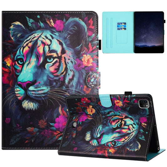 For iPad Pro 11 2024 Painted Litchi Leather Sewing Smart Tablet Case(Tiger) - iPad Pro 11 2024 Cases by PMC Jewellery | Online Shopping South Africa | PMC Jewellery | Buy Now Pay Later Mobicred