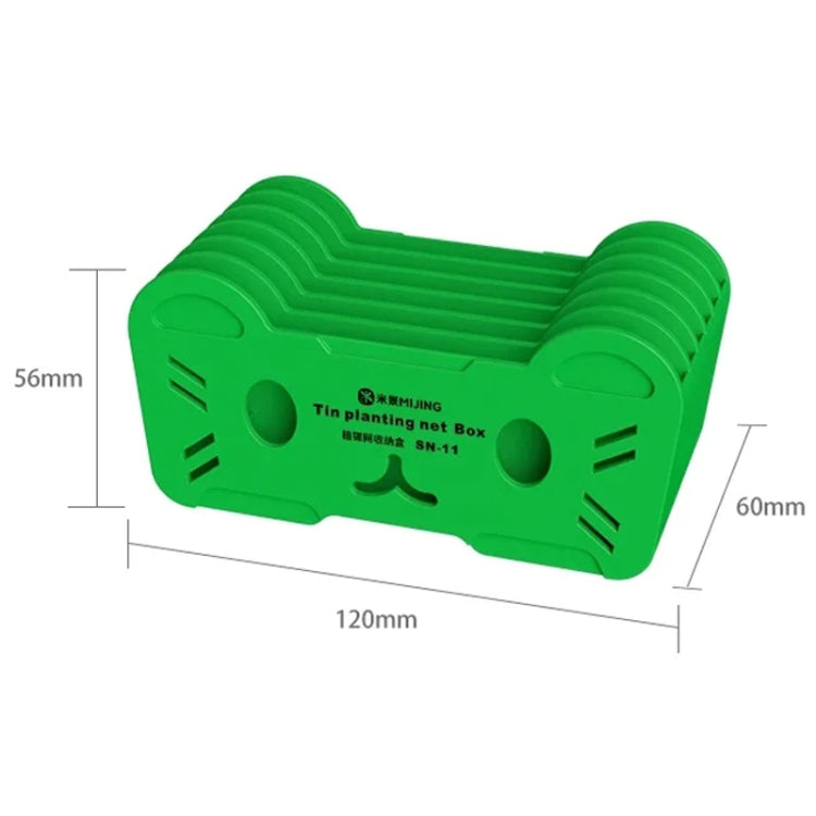 Mijing SN-11 Reballing Stencil Storage Box(Green) - free shipping - PMC TechLife - Order now!