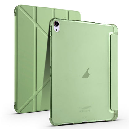 For iPad Air 11 2024 Multi-folding TPU Leather Smart Tablet Case with Pen Slot(Matcha Green) - iPad Air 11 2024 Cases by PMC Jewellery | Online Shopping South Africa | PMC Jewellery | Buy Now Pay Later Mobicred