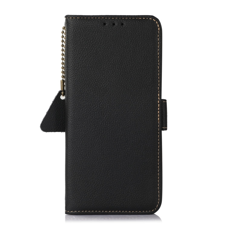 For iPhone 16 Pro Max Side-Magnetic TJ Genuine Leather RFID Phone Case(Black) - iPhone 16 Pro Max Cases by PMC TechLife | Online Shopping South Africa | PMC TechLife | Buy Now Pay Later Mobicred