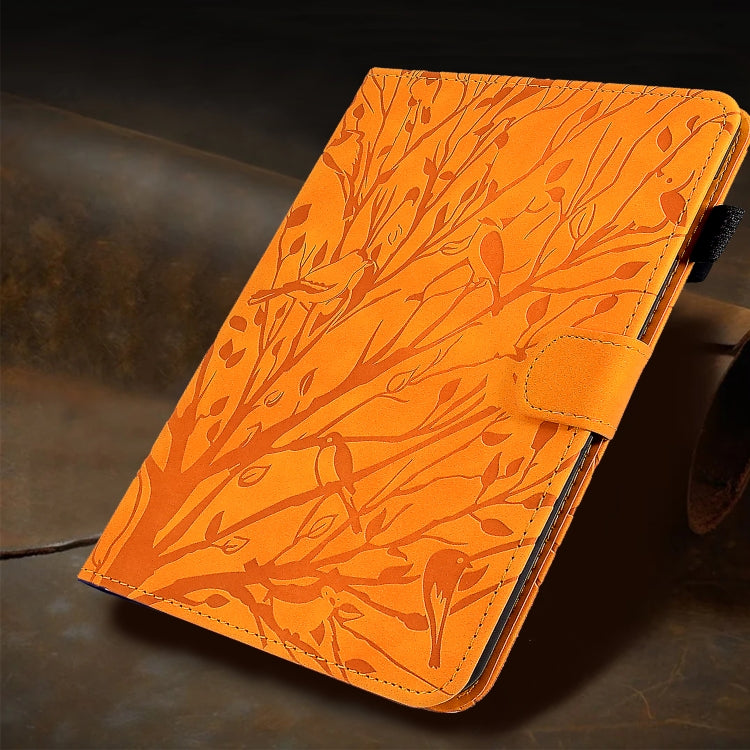 For iPad Pro 11 2024 Fortune Tree Embossed Leather Smart Tablet Case(Khaki) - iPad Pro 11 2024 Cases by PMC TechLife | Online Shopping South Africa | PMC TechLife | Buy Now Pay Later Mobicred