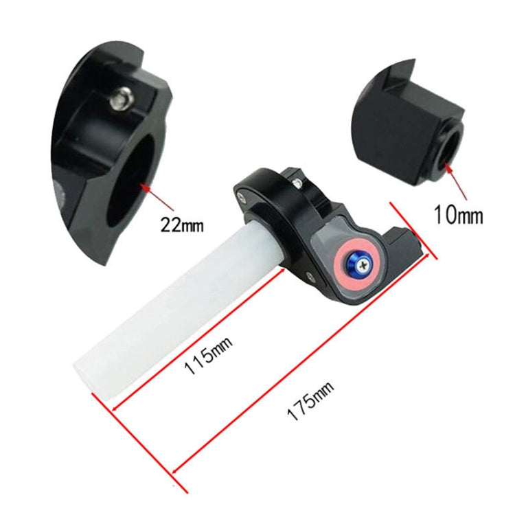 Off-road Motorcycle Modified 22mm Handle Throttle Clamp Hand Grip Big Torque Oil Visual Throttle Accelerator for with Cable(Gold with Silver Throttle Cable) - Grips by PMC TechLife | Online Shopping South Africa | PMC TechLife | Buy Now Pay Later Mobicred
