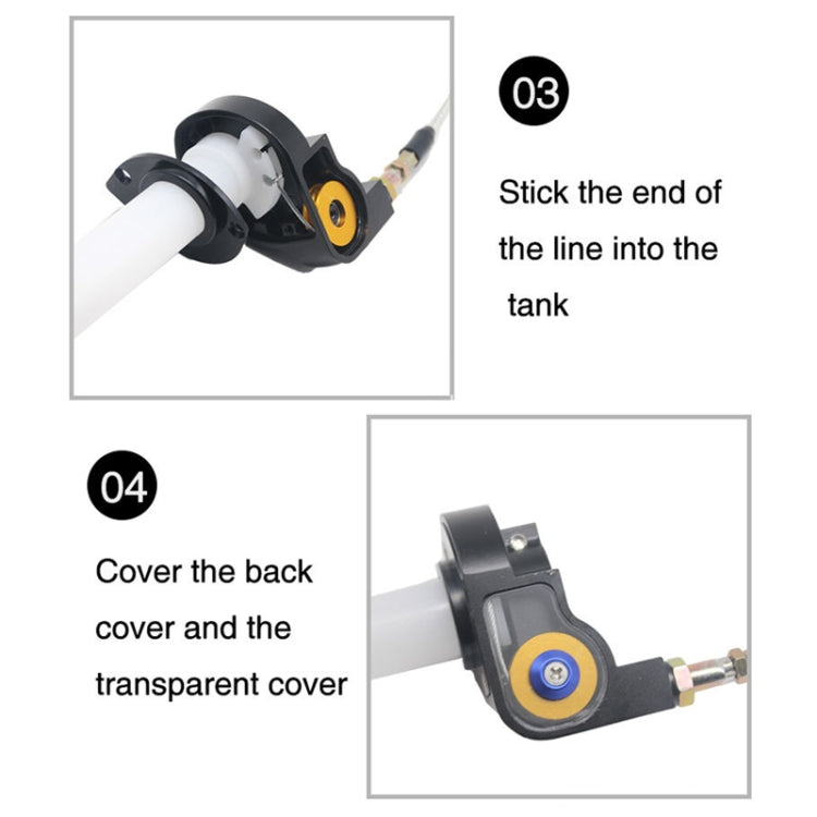 Off-road Motorcycle Modified 22mm Handle Throttle Clamp Hand Grip Big Torque Oil Visual Throttle Accelerator for with Cable(Gold with Silver Throttle Cable) - Grips by PMC TechLife | Online Shopping South Africa | PMC TechLife | Buy Now Pay Later Mobicred