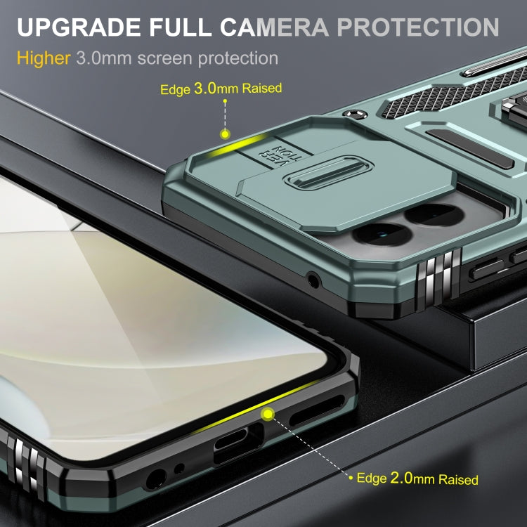 For Motorola Moto G Play 5G 2024 Armor PC + TPU Camera Shield Phone Case(Alpine Green) - Motorola Cases by PMC Jewellery | Online Shopping South Africa | PMC Jewellery | Buy Now Pay Later Mobicred