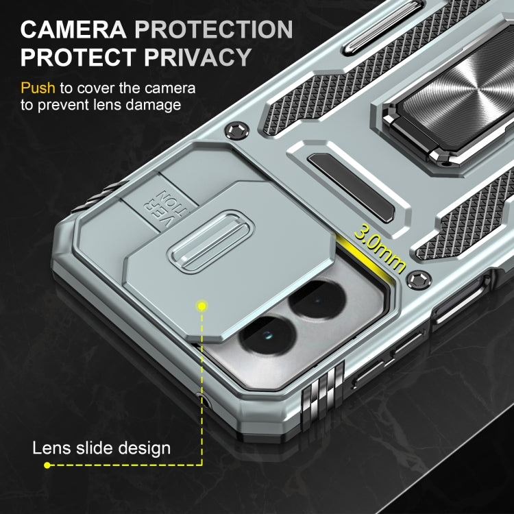 For Motorola Moto G Stylus 5G 2024 Armor PC + TPU Camera Shield Phone Case(Grey) - Motorola Cases by PMC Jewellery | Online Shopping South Africa | PMC Jewellery | Buy Now Pay Later Mobicred