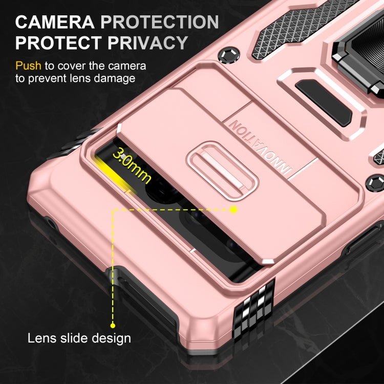 For Google Pixel 9 Pro XL 6.8 Armor PC + TPU Camera Shield Phone Case(Rose Gold) - Google Cases by PMC TechLife | Online Shopping South Africa | PMC TechLife | Buy Now Pay Later Mobicred