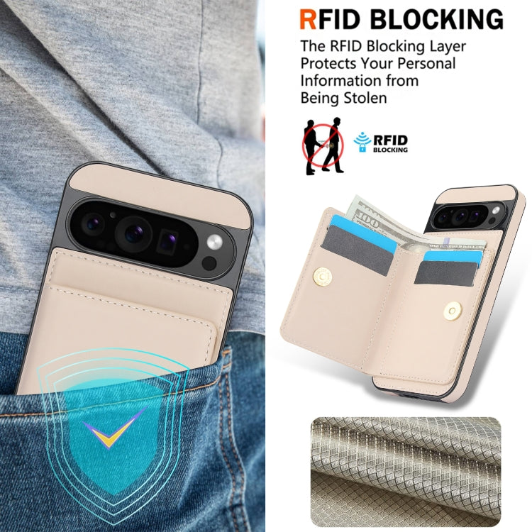 For Google Pixel 9 Pro XL RFID Anti-theft Card Ring Holder Phone Case(White) - Google Cases by PMC Jewellery | Online Shopping South Africa | PMC Jewellery | Buy Now Pay Later Mobicred