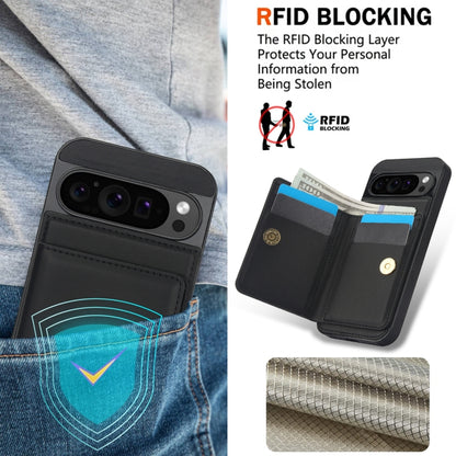 For Google Pixel 9 Pro XL RFID Anti-theft Card Ring Holder Phone Case(Black) - Google Cases by PMC Jewellery | Online Shopping South Africa | PMC Jewellery | Buy Now Pay Later Mobicred