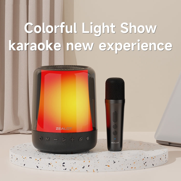 Zealot S66M RGB Rhythmic Light Karaoke Wireless Speaker, Style:Single Mic(Black) - Desktop Speaker by ZEALOT | Online Shopping South Africa | PMC Jewellery | Buy Now Pay Later Mobicred