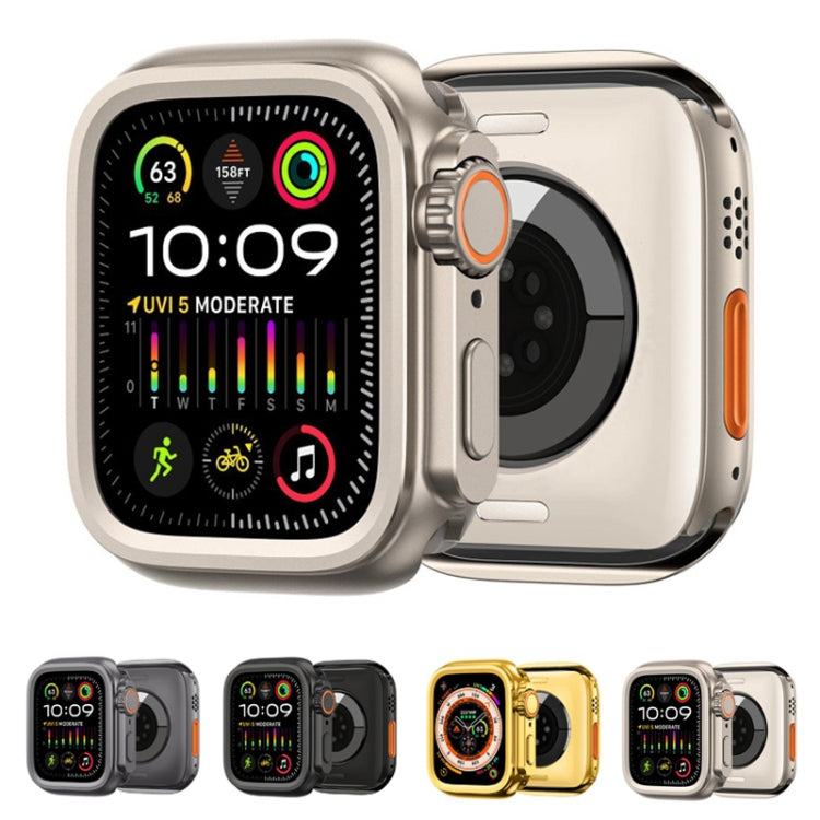 For Apple Watch Series 6 / 5 / 4 / SE 44mm Change to Ultra 49mm Alloy Watch Case(Black) - Watch Cases by PMC Jewellery | Online Shopping South Africa | PMC Jewellery | Buy Now Pay Later Mobicred