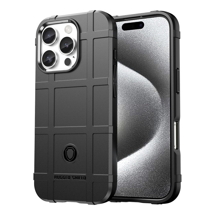 For iPhone 16 Pro Full Coverage Shockproof TPU Phone Case(Black) - iPhone 16 Pro Cases by PMC Jewellery | Online Shopping South Africa | PMC Jewellery | Buy Now Pay Later Mobicred