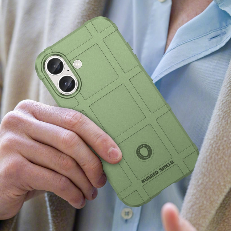 For iPhone 16 Plus Full Coverage Shockproof TPU Phone Case(Green) - iPhone 16 Plus Cases by PMC TechLife | Online Shopping South Africa | PMC TechLife | Buy Now Pay Later Mobicred