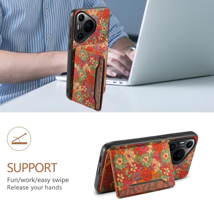 For Huawei Pura 70 Pro Card Slot Holder Phone Case(Summer Red) - Huawei Cases by PMC Jewellery | Online Shopping South Africa | PMC Jewellery | Buy Now Pay Later Mobicred