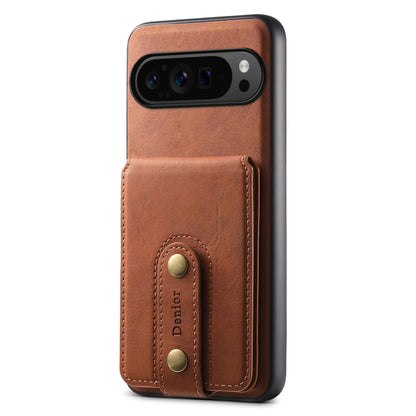 For Google Pixel 9 Pro Denior D14 NK Retro Pattern MagSafe Magnetic Card Holder Leather Phone Case(Brown) - Google Cases by Denior | Online Shopping South Africa | PMC Jewellery | Buy Now Pay Later Mobicred