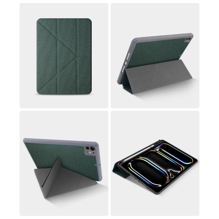 For iPad Pro 11 2024 Mutural Multi-fold Smart Leather Tablet Case(Blue) - iPad Pro 11 2024 Cases by Mutural | Online Shopping South Africa | PMC Jewellery | Buy Now Pay Later Mobicred