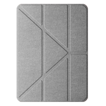 For iPad Air 11 2024 / Air 2022 10.9 Mutural Multi-fold Smart Leather Tablet Case(Grey) - iPad Air 11 2024 Cases by Mutural | Online Shopping South Africa | PMC Jewellery | Buy Now Pay Later Mobicred