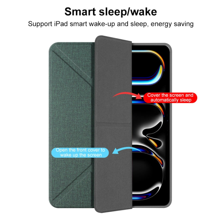 For iPad Air 11 2025 / 2024 Mutural Multi-fold Smart Leather Tablet Case(Black) - free shipping - PMC TechLife - Order now!