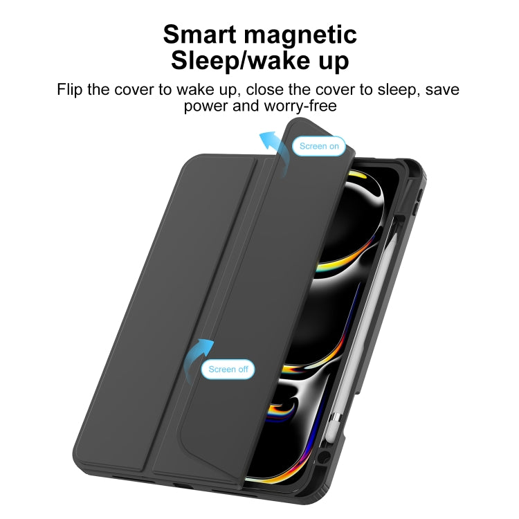 For iPad Pro 11 2024 Mutural Pinyue Series Smart Leather Tablet Case(Black) - free shipping - PMC TechLife - Order now!